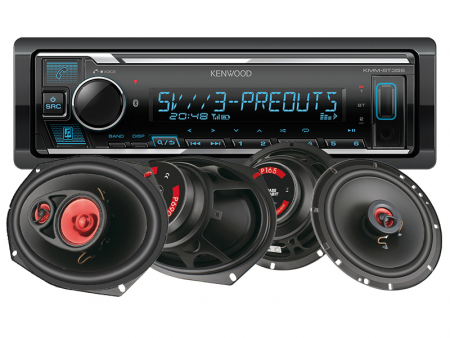 Kenwood KMM-BT358 & Bass Habit PLAY-Lautsprecher, Car-Audio-Paket in der Gruppe Bundles / Paket für das Auto / Autoradio-Sets bei BRL (SETKMMBT356BHPLAY)