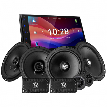 JVC KW-M593BT & DLS PA Front- und Hecksystem, Car-Audio-Paket in der Gruppe Bundles / Paket für das Auto / Autoradio-Sets bei BRL (SETKWM593BTPA620)