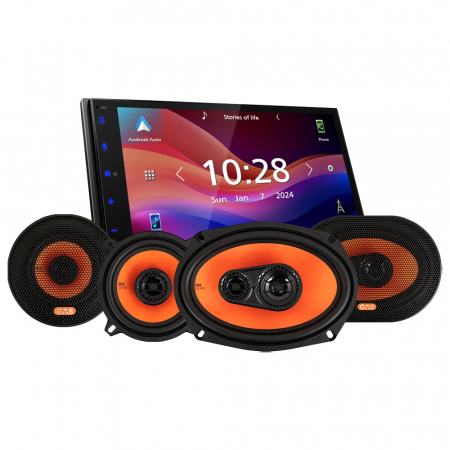 JVC KW-M593BT & GAS MAD X2-Lautsprecher, Car-Audio-Paket in der Gruppe Bundles / Paket für das Auto / Autoradio-Sets bei BRL (SETKWM593BTX2)