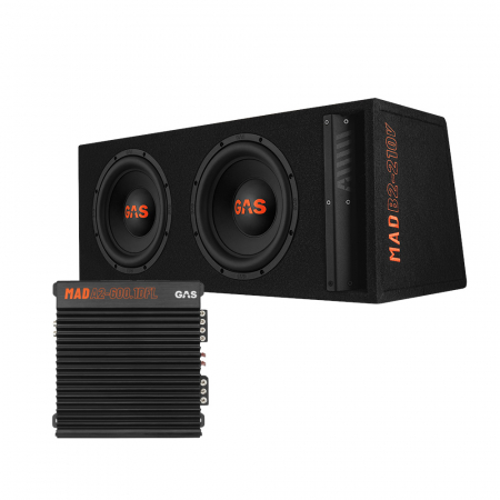 GAS MAD B2-210V 2x10 Zoll & MAD A2-600.1DFL, Bass-Set in der Gruppe Bundles / Paket für das Auto / Basspakete bei BRL (SETMADB2210VPKT1)