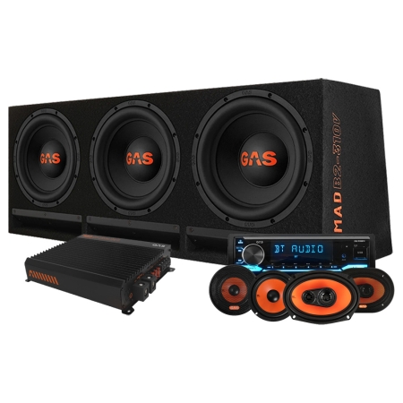 GAS MAD B2-310V Komplettpaket mit Autoradio und Lautsprechern in der Gruppe Bundles / Paket für das Auto / Komplettpakete bei BRL (SETMADB2310VPKT4)