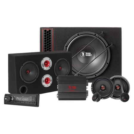 Bass Habit PL112A mit M100-BT Komplettpaket in der Gruppe Bundles / Paket für das Auto / Komplettpakete bei BRL (SETMADM100BTPKT6)
