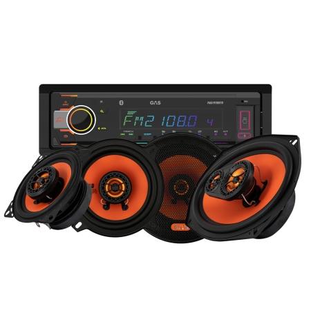 GAS MAD M110-BTR mit MAD X1-Lautsprechern, Autoradio-Paket in der Gruppe Bundles / Paket für das Auto / Autoradio-Sets bei BRL (SETMADM110BTRPKT3)