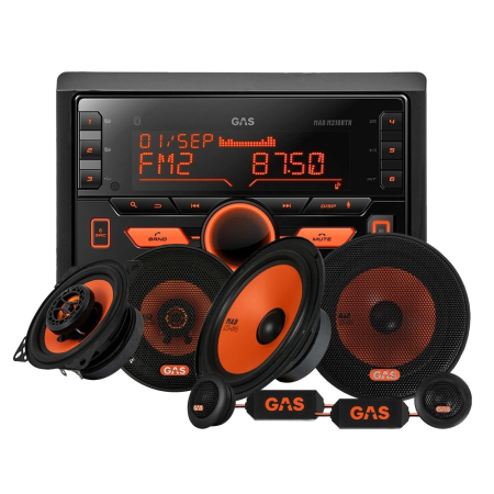 GAS MAD M210-BTR mit MAD K1- und X1-Lautsprechern, Autoradio-Paket in der Gruppe Bundles / Paket für das Auto / Autoradio-Sets bei BRL (SETMADM210BTRPKT2)