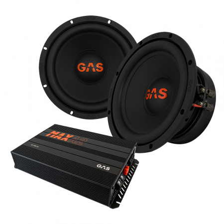 2er-Pack GAS MAD S2-8D2 & MAX A2-800.1D, Basspaket in der Gruppe Bundles / Paket für das Auto / Basspakete bei BRL (SETMADS28D2PKT1)