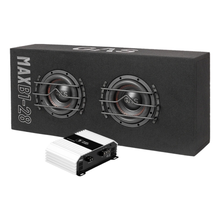 GAS MAX B1-28 mit Bass Habit SP12001FR, 2x8 Basspaket in der Gruppe Bundles / Paket für das Auto / Basspakete bei BRL (SETMAXB128PKT2)