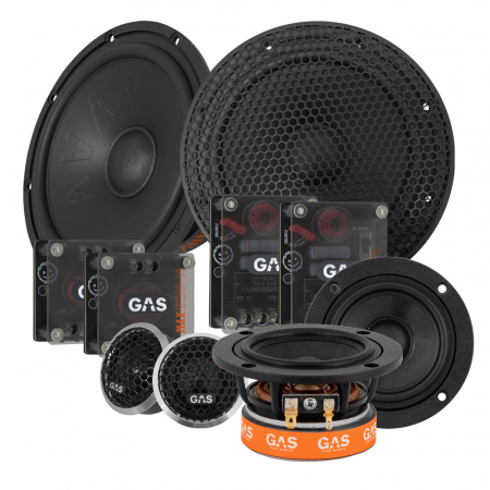 GAS MAX K2-64 & CF3G, gut klingendes 3-Wege-6,5-Zoll-Kit-System in der Gruppe Car-HiFi / Autolautsprecher / Komponentensysteme bei BRL (SETMAXK264PKT1)