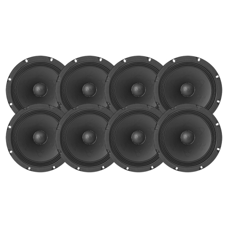 8er-Pack GAS MAX PMW1-84N, 8-Zoll-Neo-Mittelbasslautsprecher in der Gruppe Bundles / Paket für das Auto / SPL-Lautsprecherpakete bei BRL (SETMAXPMW184NX8)