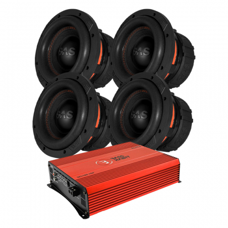 4er-Set GAS MAX S1-8D1 & Bass Habit SPL ELITE 5100.1DF, Basspaket in der Gruppe Bundles / Paket für das Auto / Basspakete bei BRL (SETMAXS18D1PKT2)
