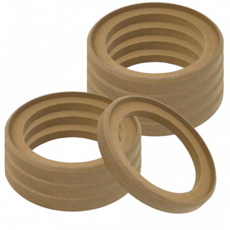 8er-Set versenkte MDF-Ringe, 6,5 Zoll in der Gruppe Car-HiFi / Zubehör / Ausbaumaterial / MDF-Ringe bei BRL (SETMDFRING65X8)