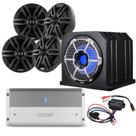 DS18 NXL-10SUBLD & MP6, schwarzes Marine-Komplettpaket in der Gruppe Car-HiFi / Marine-Audio / Marine-Pakete bei BRL (SETNXL10SUBLDBKPKT1)