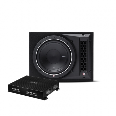 Rockford Fosgate P1-1X10 & GAS ALPHA 60.2 in der Gruppe Bundles / Paket für das Auto / Basspakete bei BRL (SETP11X10PKT1)