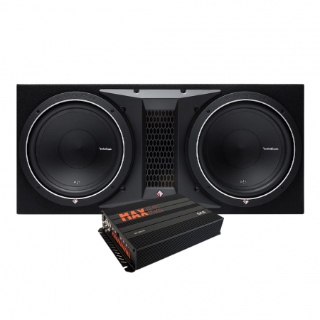 Rockford Fosgate P1-2x12 & GAS MAX A2-800.1D in der Gruppe Bundles / Paket für das Auto / Basspakete bei BRL (SETP12X12PKT1)