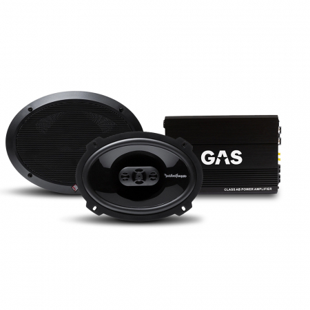 Rockford Fosgate Punch 6x9-Zoll & GAS PRO POWER 80.2, Hutablagen-Paket in der Gruppe Bundles / Paket für das Auto / Hutablagen-Pakete bei BRL (SETP1694PKT1)