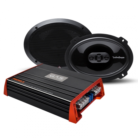 Rockford P1694 & GAS PRO 80.2 in der Gruppe Bundles / Paket für das Auto / Hutablagen-Pakete bei BRL (SETP1694PRO802)