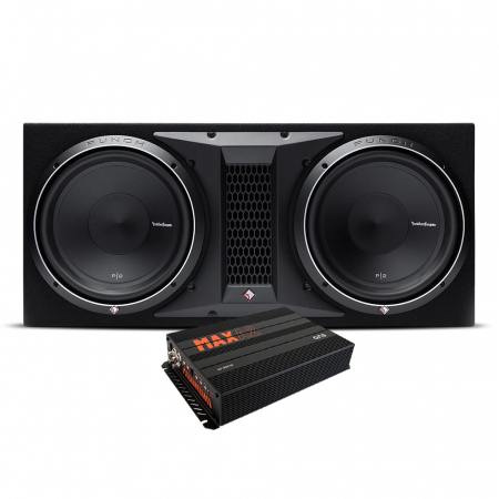 Rockford Fosgate P2-2X12 mit MAX A2-800.1D in der Gruppe Bundles / Paket für das Auto / Basspakete bei BRL (SETP22X12PRO)