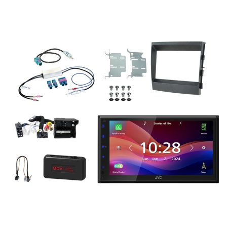 JVC KW-M695DBW Autoradio-Paket für Porsche Panamera 2009-2016 in der Gruppe Car-HiFi / Was passt in mein Auto / Porsche / Panamera / Panamera 970 2009-2016 bei BRL (SETPANAMERAPKT3)