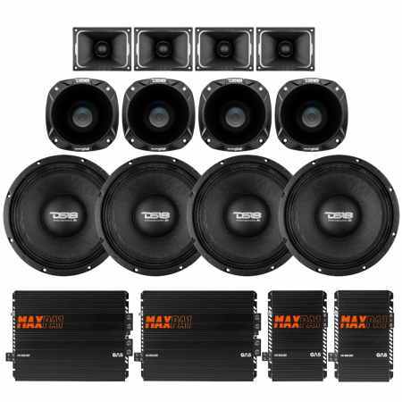 DS18 Pancadão-Paket mit Verstärker, X-Large in der Gruppe Bundles / Paket für das Auto / SPL-Lautsprecherpakete bei BRL (SETPANCADAOPKT1)