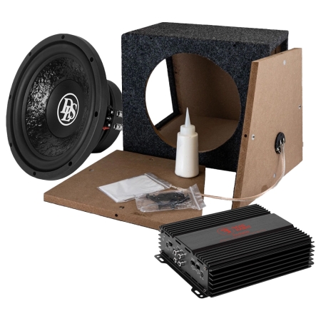 Geschlossenes DLS PE10.D2 Bassgehäuse als Bausatz mit Endstufe in der Gruppe Bundles / Paket für das Auto / Basspakete bei BRL (SETPE10D2PKT2)