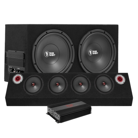 Bass Habit PL212A mit Rebel-Raggarplanke und Verstärker
