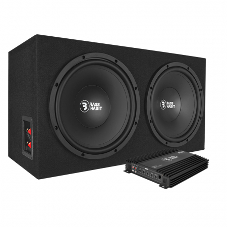 Bass Habit Play PL212 2x12 Zoll mit Play Power 600.1, Bass-Paket in der Gruppe Bundles / Paket für das Auto / Basspakete bei BRL (SETPL212PKT1)