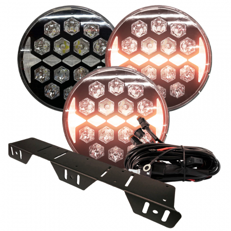 NIZLED Zusatzscheinwerfer-Paket 3er-Pack R140DRL, 140W mit Halterung und Kabelbaum in der Gruppe Car-HiFi / LED-Beleuchtung / Lichtsets & Pakete bei BRL (SETR140DRLPKT2)