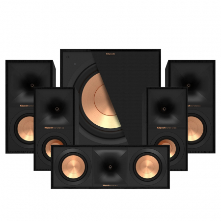Klipsch R-50M 5.1-Lautsprecherpaket, schwarz in der Gruppe Bundles / Heimpakete / Heim-Lautsprecherpakete bei BRL (SETR50MPKT1)