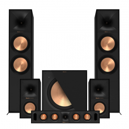 Klipsch R-800F 5.1-Lautsprecherpaket, schwarz in der Gruppe Bundles / Heimpakete / Heim-Lautsprecherpakete bei BRL (SETR800FPKT1)