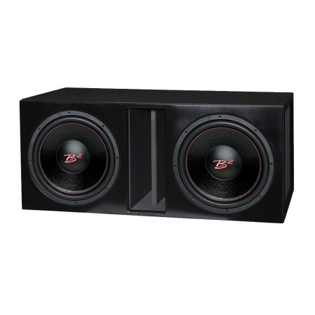 Bassreflex-Subwoofergehäuse 2x12 Zoll mit 2x B2 RIOT 12 D4 V2 in der Gruppe Car-HiFi / Bass / Passiver Subwoofer bei BRL (SETRIOT12D4PKT4)