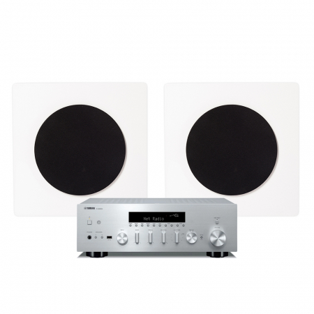 Yamaha R-N600A und DLS Flatbox D-One, Stereo-Paket in der Gruppe Bundles / Heimpakete / Stereo-Sets bei BRL (SETRN600APKT4)