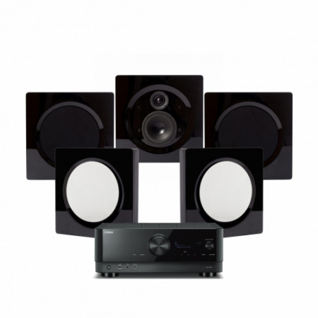 Yamaha RX-V6A & DLS Flatbox D-One 5.0 Heimkino-Paket, Klavierlackschwarz in der Gruppe Bundles / Heimpakete / Heimkino & Heimkino-Pakete bei BRL (SETRXV6APKT13)