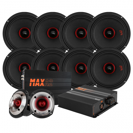 8er-Pack Bass Habit SE2200M und SE245T SPL-Paket mit Endstufe, groß in der Gruppe Bundles / Paket für das Auto / SPL-Lautsprecherpakete bei BRL (SETSE2200MPKT4)