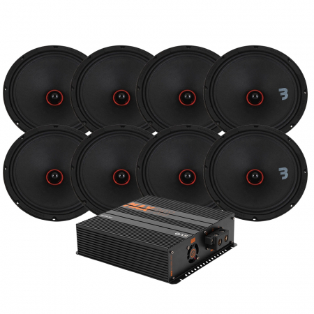 8er-Pack Bass Habit SE250M mit GAS MAX PA1-1500.2DZ1, SPL-Paket in der Gruppe Bundles / Paket für das Auto / SPL-Lautsprecherpakete bei BRL (SETSE250MPKT4)