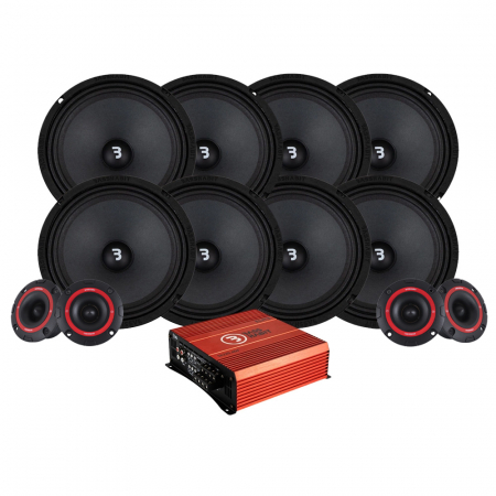 8er-Pack Bass Habit Play SP200M mit SP25A SPL-Paket mit Endstufe, groß in der Gruppe Bundles / Paket für das Auto / SPL-Lautsprecherpakete bei BRL (SETSP200MPKT5)