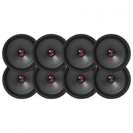 8er-Pack Bass Habit Rebel SR165M, 6,5-Zoll-Mitteltöner in der Gruppe Bundles / Paket für das Auto / SPL-Lautsprecherpakete bei BRL (SETSR165MX8)