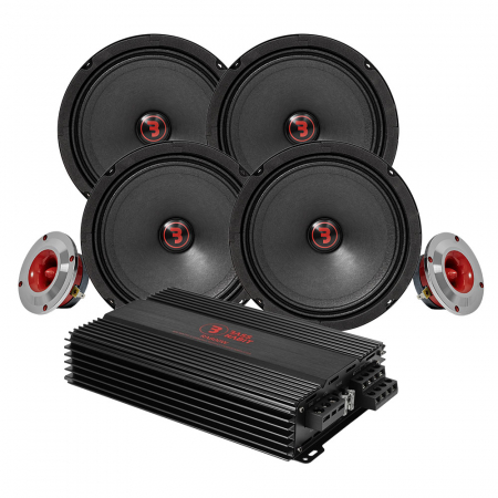 Bass Habit Rebel SR165M mit SR25T & RA800W, mittleres SPL-Paket in der Gruppe Bundles / Paket für das Auto / SPL-Lautsprecherpakete bei BRL (SETSR165PKT4)
