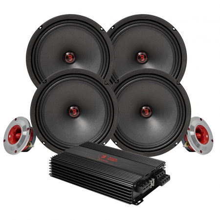 Bass Habit Rebel SR200M mit SR25T & RA800W, mittleres SPL-Paket in der Gruppe Bundles / Paket für das Auto / SPL-Lautsprecherpakete bei BRL (SETSR200PKT1)
