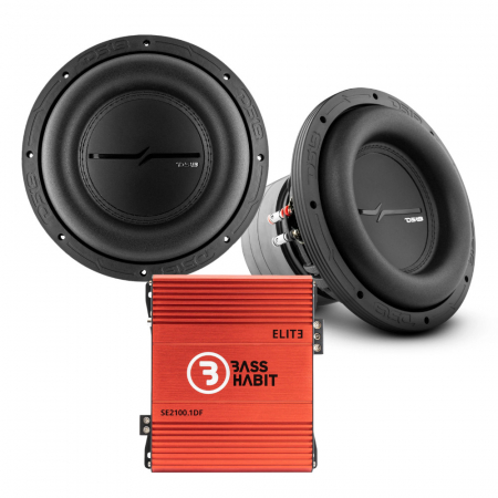 2er-Pack DS18 ZXI10.4D & Bass Habit SPL ELITE 2100.1D, Bass-Set in der Gruppe Bundles / Paket für das Auto / Basspakete bei BRL (SETZXI104DPKT1)