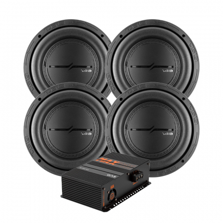 4er-Pack DS18 ZXI6.4D & GAS MAX PA1-1500.1DZ2, Basspaket in der Gruppe Bundles / Paket für das Auto / Basspakete bei BRL (SETZXI64DPKT1)