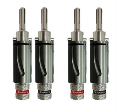 Norstone BLS-500 verriegelbare Bananenstecker, 4er-Pack