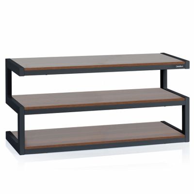 Norstone Esse, Media-Rack schwarz/Walnuss