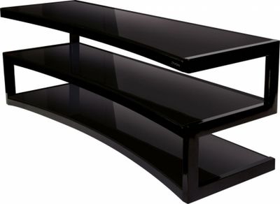 Norstone Esse Curve, Media-Rack in Klavierlackschwarz