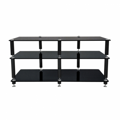 Norstone Bergen AV 2, mattschwarz TV-/Media-Rack