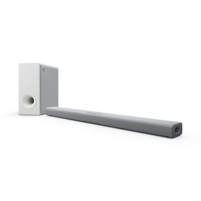 Yamaha True X Bar 50A Soundbar mit kabellosem Subwoofer & Dolby Atmos, hellgrau