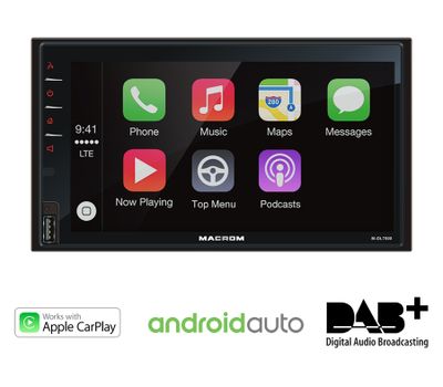 Macrom M-DL7000D Autoradio mit CarPlay, Android Auto, DAB+ und Bluetooth
