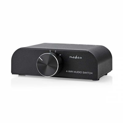 Nedis A-Switch 2424AT, 4-fach Low-Level-Umschalter für Stereoquellen