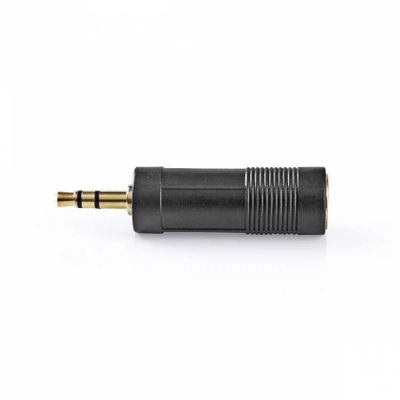 Nedis Stereo-Adapter, 3,5-mm-Stecker auf 6,35-mm-Buchse