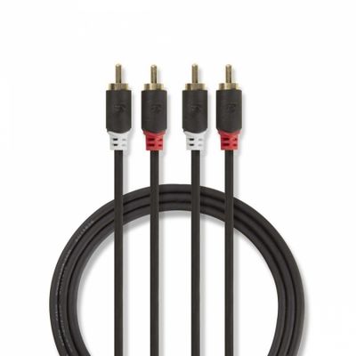 Nedis Stereo-Kabel, 2x RCA-Stecker auf 2x RCA-Stecker