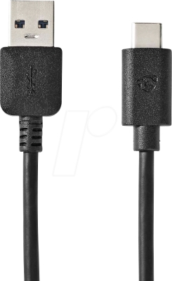 NEDIS CCGW61600BK20 USB-A-auf-USB-C-Kabel, schwarz, 2 Meter