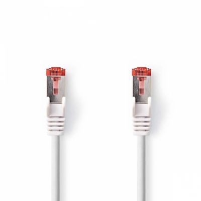 Nedis S/FTP CAT6-Netzwerkkabel, Stecker-Stecker, weiß.